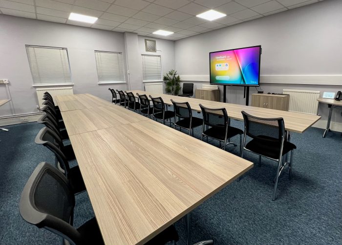 Training room during a healthcare training session